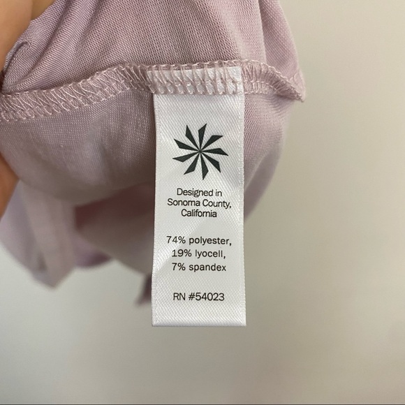 Athleta Essence Tie Open Back Criss Cross Lilac Pink Purple Tank Large - Picture 4 of 5